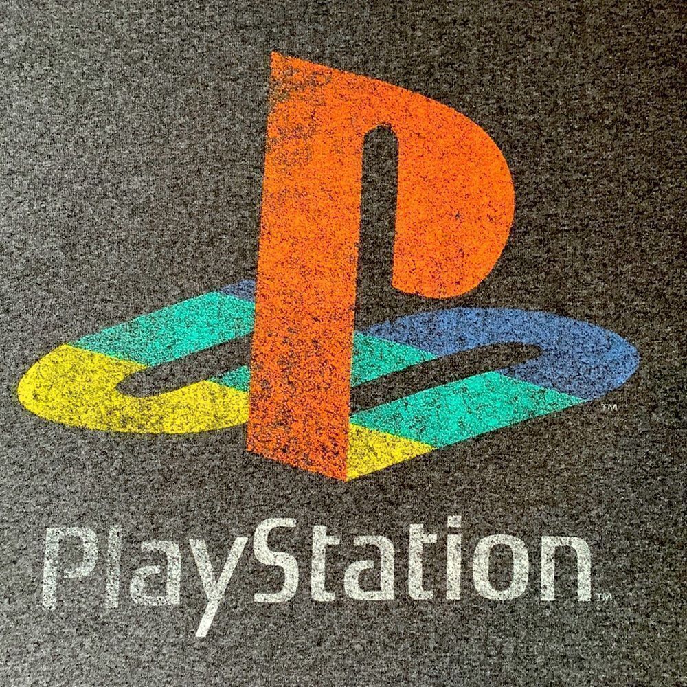 PlayStation Logo Graphic T-shirt M Gray